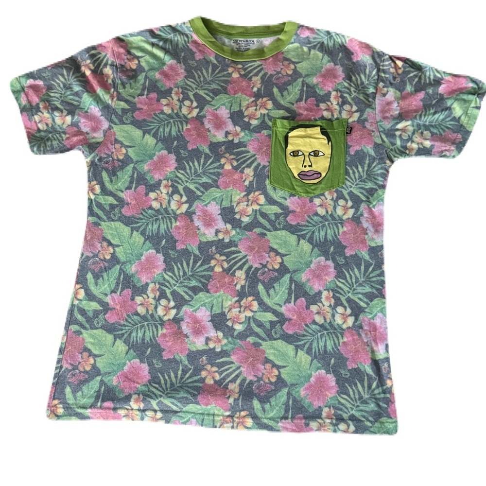 Tyler the Creator Odd Future OFWGKTA Earl Floral Pocket Tee Size Large RARE 2013